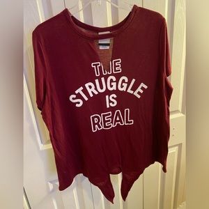 Jerryleigh “The Struggle Is Real” shirt